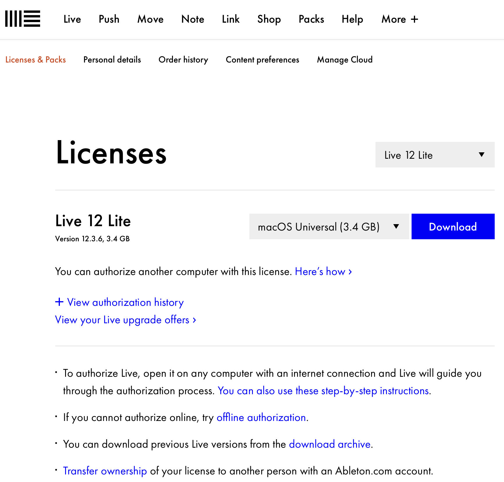 Ableton Live Lite 12